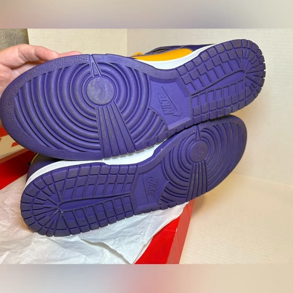 Nike Dunk High Retro Purple Yellow Lakers Purple DD1399-500 LSU